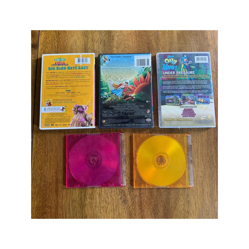 Kids DVD Lot Thumbelina Sesame Street Dive Olly Dive Underdog NIMH - Picture 2 of 14